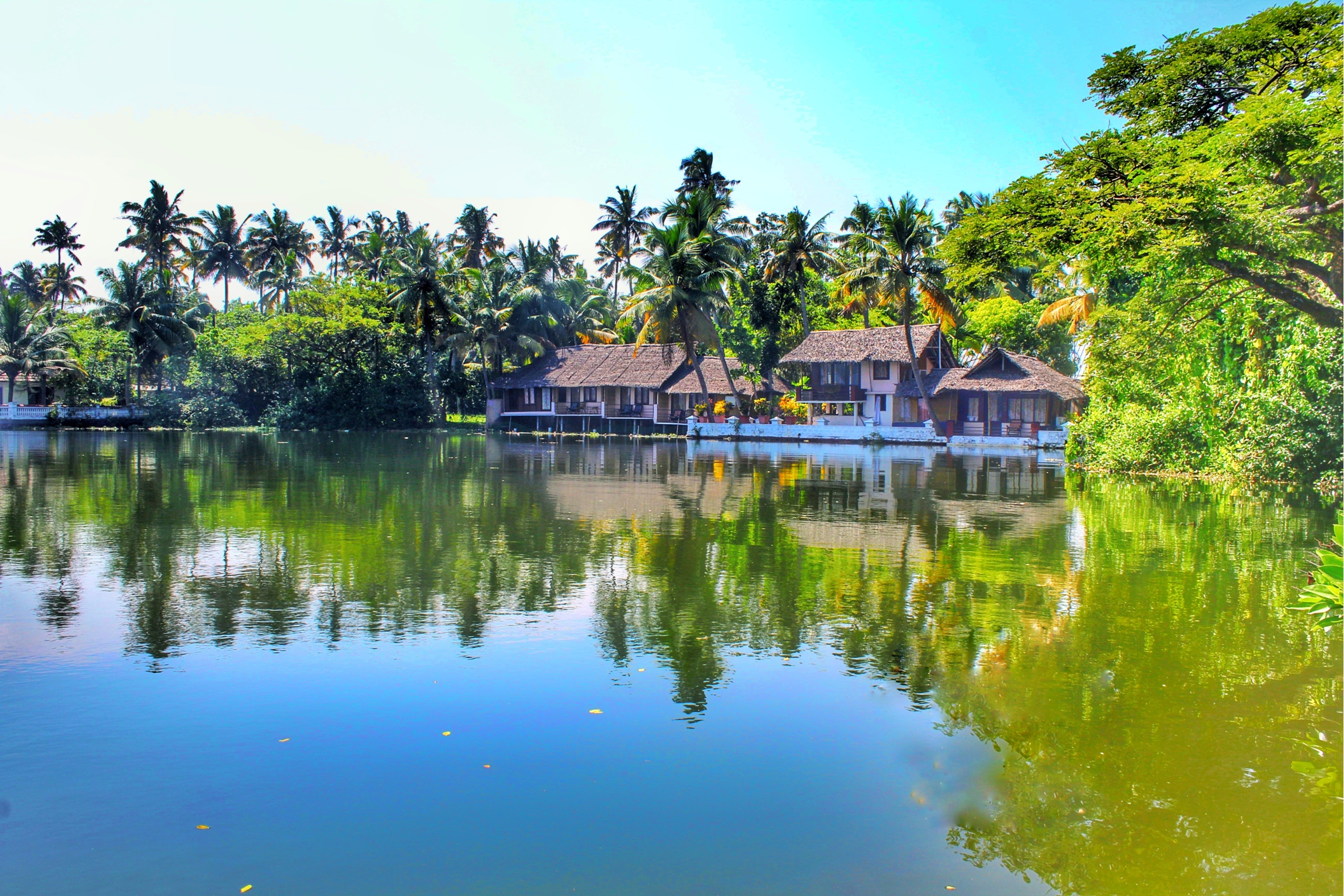 A Keralan building by the water