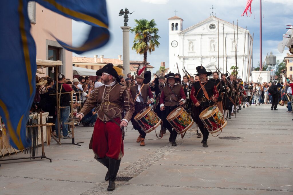 Historical Reenactment of the year 1615 in Palmanova, Italy