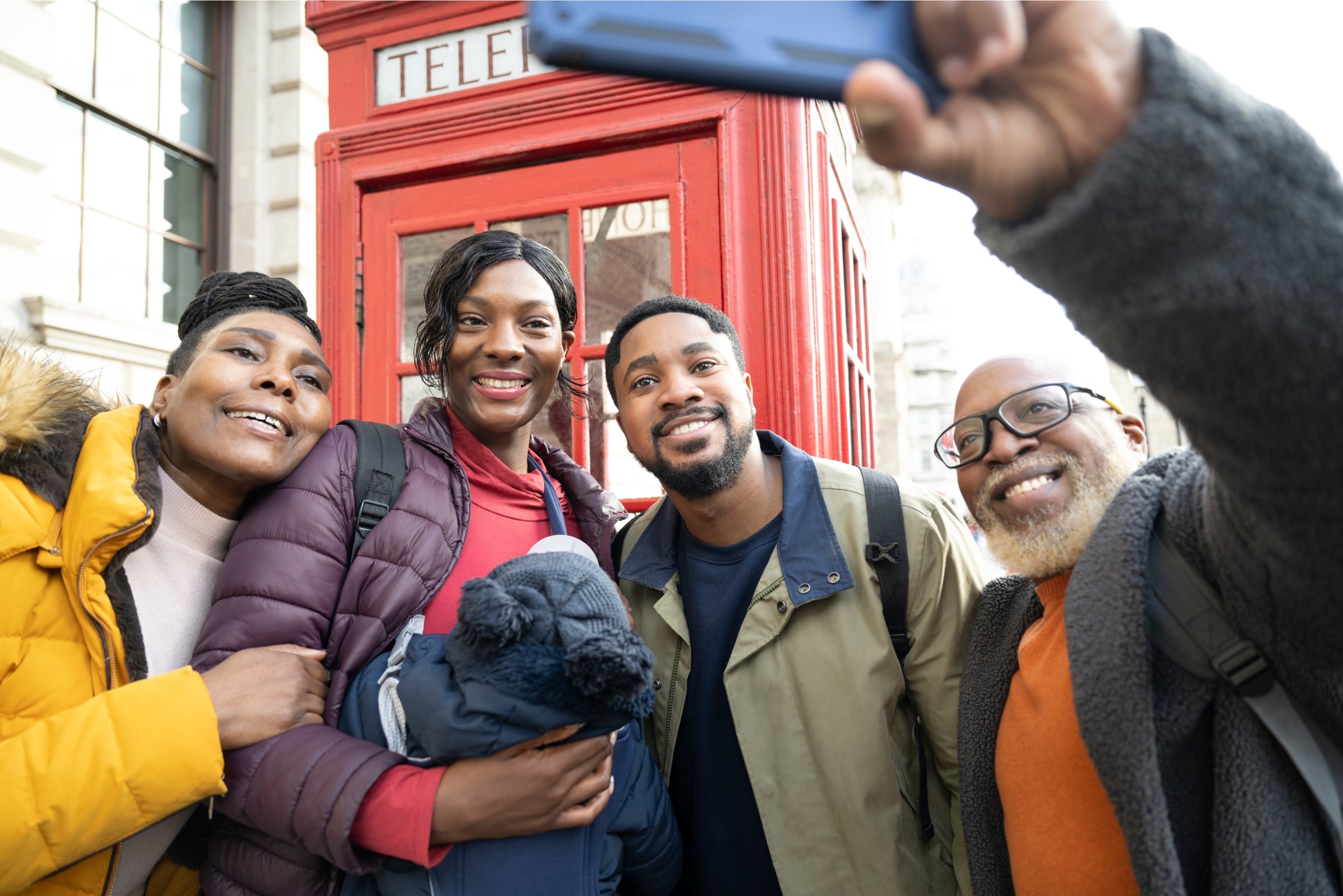 multi-generation family vacationing in London