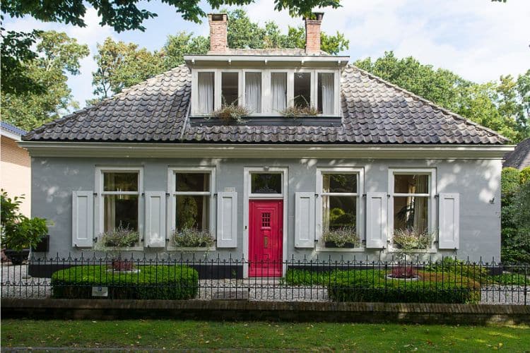House with red door