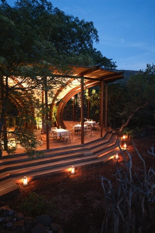 restaurant at night